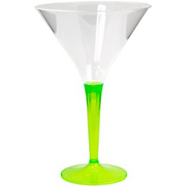 Cocktailglas Plastik mit Fuß grün 100ml (48 Stück)