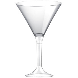 Martinigläser aus Plastik mit Transparent Fuß 185ml (200 Stück)