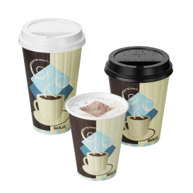 Deckel für Becher mit Trinkloch schwarz 8Oz/240ml Ø7,9cm (100 Stück)