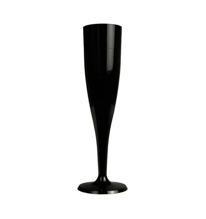 Sektflöte Plastik Spritzguss Schwarz 115ml (6 Stück) Sektflöte Plastik Spritzguss Schwarz 115ml (6 Stück)