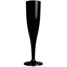 Sektflöte Plastik Spritzguss Schwarz 115ml (120 Stück)