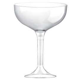 Sektflöte Plastik mit Transparent Fuß 200ml (200 Stück)