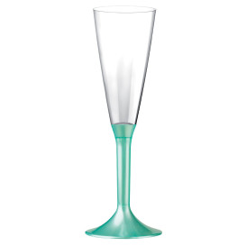 Sektflöte Plastik mit Tiffany Fuß 160ml (20 Stück)