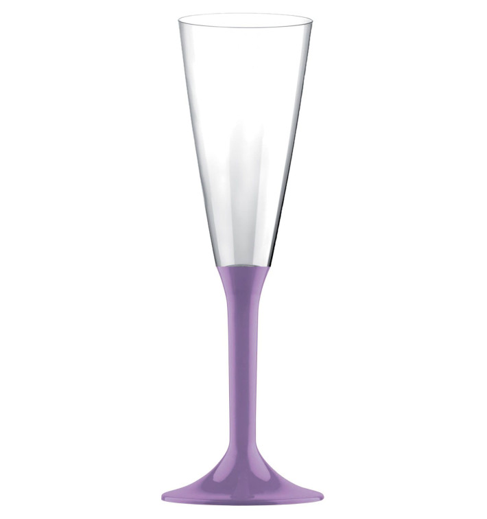 Sektflöte Plastik mit Flieder Fuß 160ml (200 Stück) Sektflöte Plastik mit Flieder Fuß 160ml (200 Stück)