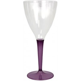 Weinglas mit Fuß Farbton aubergine 130ml zweiteilig (6 Stück)