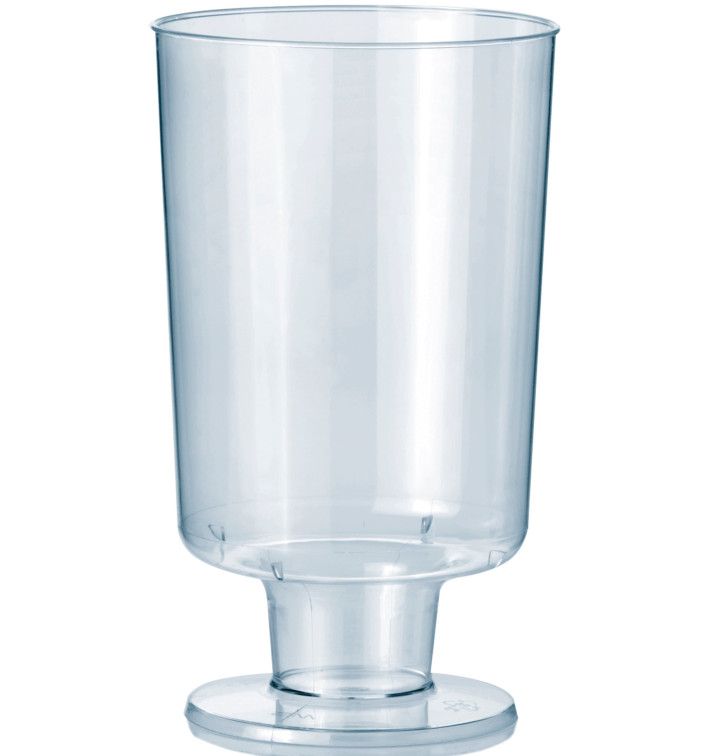 Glas aus Plastik mit Fuβ 150ml (12 Stück) Glas aus Plastik mit Fuβ 150ml (12 Stück)