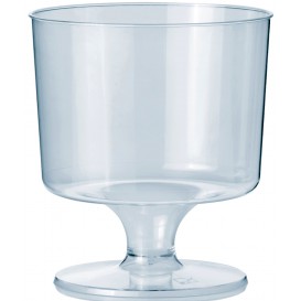 Glas aus Plastik mit Fuβ 170ml (10 Stück)