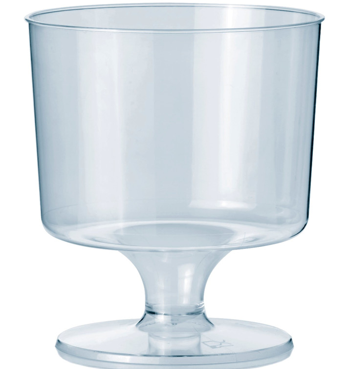 Glas aus Plastik mit Fuβ 170ml (10 Stück) Glas aus Plastik mit Fuβ 170ml (10 Stück)