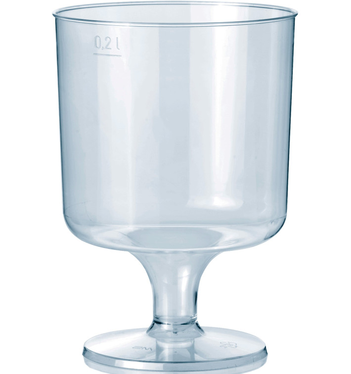 Glas aus Plastik mit Fuβ 200ml (400 Stück) Glas aus Plastik mit Fuβ 200ml (400 Stück)