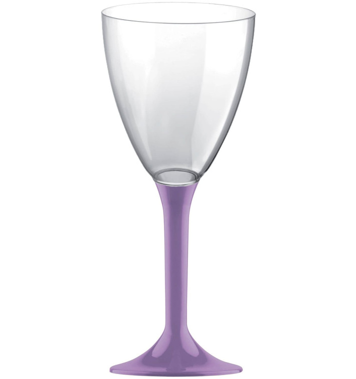 Glass aus Plastik für Wein Flieder Fuß 180ml (200 Stück) Glass aus Plastik für Wein Flieder Fuß 180ml (200 Stück)