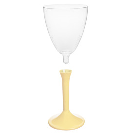 Glass aus Plastik für Wein Creme Fuß 180ml (20 Stück)