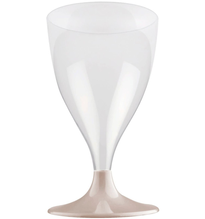 Glass aus Plastik für Wein Creme Fuß 200ml (200 Stück) Glass aus Plastik für Wein Creme Fuß 200ml (200 Stück)