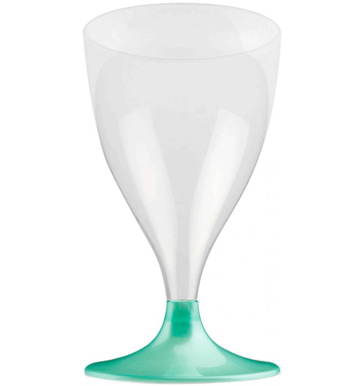 Glass aus Plastik für Wein Tiffany Fuß 200ml (200 Stück)