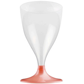 Glass aus Plastik für Wein Pfirsich Fuß 200ml (200 Stück)
