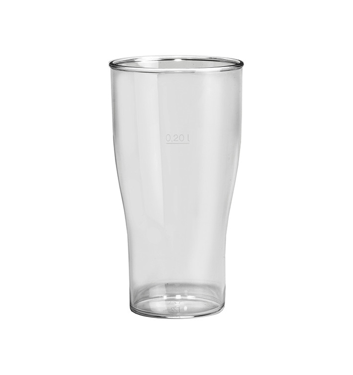Plastikbecher für Bier Transp. SAN Ø73mm 350ml (5 Stück) Plastikbecher für Bier Transp. SAN Ø73mm 350ml (5 Stück)