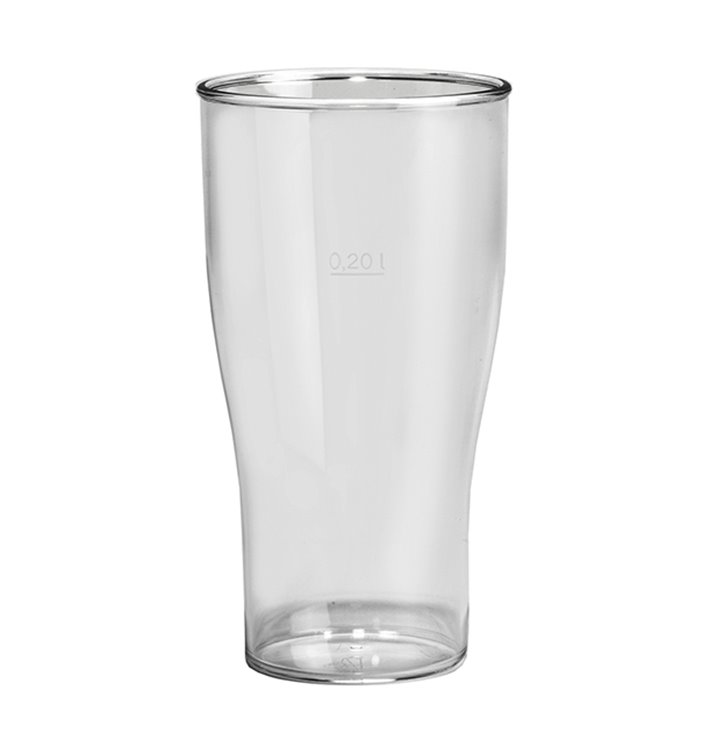 Plastikbecher für Bier Transp. SAN Ø73mm 350ml (100 Stück) Plastikbecher für Bier Transp. SAN Ø73mm 350ml (100 Stück)