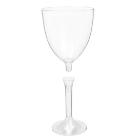 Glass aus Plastik für Wein Transparent Fuß 300ml (200 Stück)