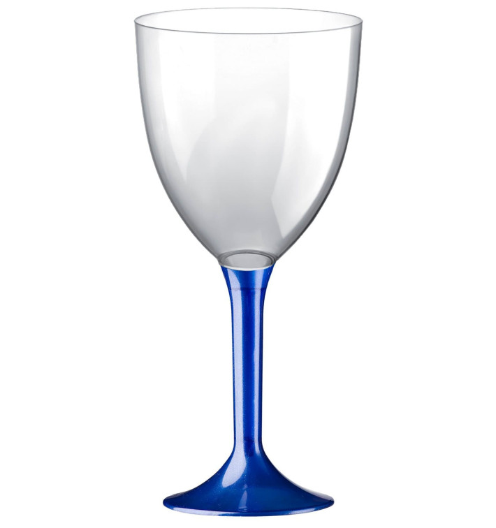 Glass aus Plastik für Wein Blau Fuß 300ml (200 Stück) Glass aus Plastik für Wein Blau Fuß 300ml (200 Stück)