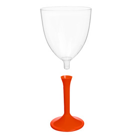 Glass aus Plastik für Wein Rot Fuß 300ml (200 Stück)