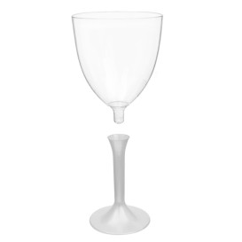 Glass aus Plastik für Wein Weiß Fuß 300ml (20 Stück)