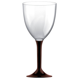Glass aus Plastik für Wein Braun Fuß 300ml (200 Stück)