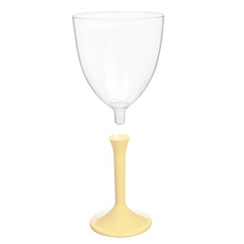 Glass aus Plastik für Wein Creme Fuß 300ml (20 Stück)