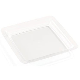 Plastikteller transparent extra Stark 22,5x22,5cm (20 Stück)