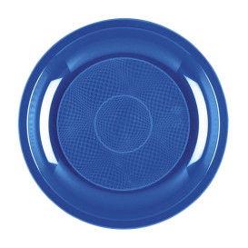 Plastikteller Blau Mittelmeer Round PP Ø185mm (50 Stück)