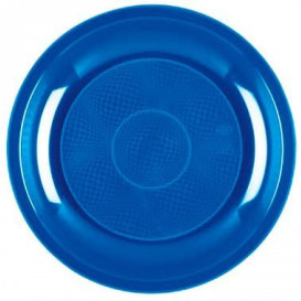 Plastikteller Flach Blau Mittelmer Round PP Ø220mm (600 Stück) 