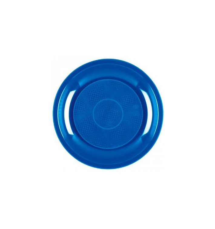 Plastikteller Flach Blau Mittelmer Round PP Ø220mm (600 Stück) Plastikteller Flach Blau Mittelmer Round PP Ø220mm (600 Stück)