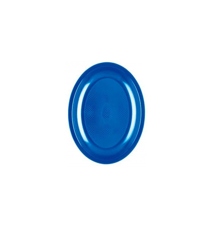 Plastiktablett Oval Blau Mittelmer Round PP 255mm (50 Stück) Plastiktablett Oval Blau Mittelmer Round PP 255mm (50 Stück)