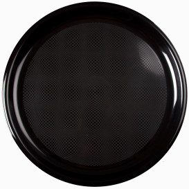 Plastikteller Rund für Pizza Schwarz Round PP Ø350mm (12 Stück)