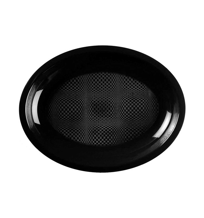 Plastiktablett Oval Schwarz Round PP 255x190mm (50 Stück) Plastiktablett Oval Schwarz Round PP 255x190mm (50 Stück)