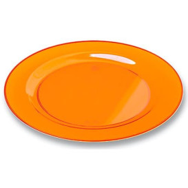 Plastikteller rund extra Stark Orange 19cm (10 Stück)