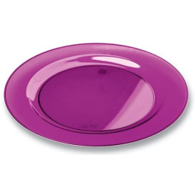 Plastikteller rund extra Stark Aubergine 19cm (120 Stück)