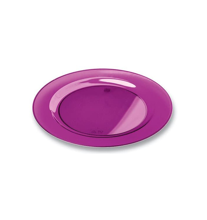 Plastikteller rund extra Stark Aubergine 19cm (120 Stück) Plastikteller rund extra Stark Aubergine 19cm (120 Stück)