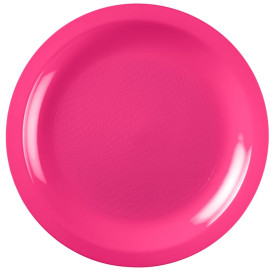 Plastikteller Flach Fuchsie Round PP Ø185mm (300 Stück)