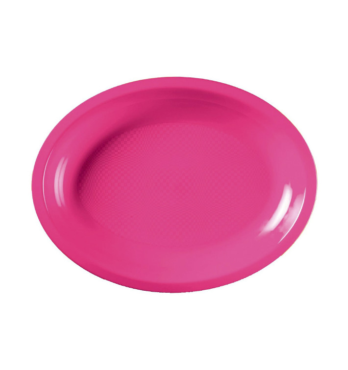 Plastiktablett Oval Fuchsie Round PP 255x190mm (50 Stück) Plastiktablett Oval Fuchsie Round PP 255x190mm (50 Stück)