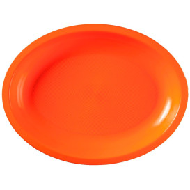 Plastiktablett Oval Orange Round PP 255x190mm (300 Stück)