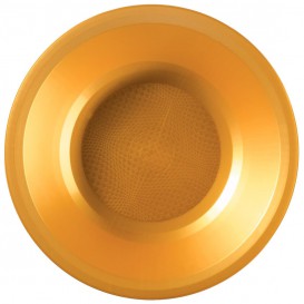 Plastikteller Rund Tief Gold Round PP Ø195mm (300 Stück)