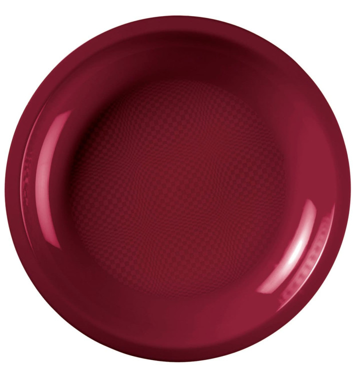 Plastikteller Flach Bordeaux Round PP Ø220mm (300 Stück) Plastikteller Flach Bordeaux Round PP Ø220mm (300 Stück)