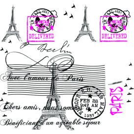 Papiertischdecke 1x1m "Paris" 37g (400 Stück)