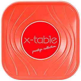 Viereckige Plastikschale PP "X-Table" Orange 180x180mm (120 Stück)