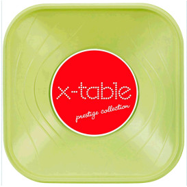 Viereckige Plastikschale PP "X-Table" Lime 180x180mm (8 Stück)