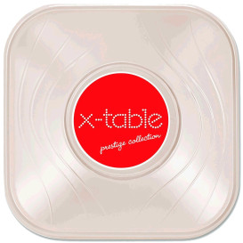 Viereckige Plastikschale PP "X-Table" Perle 180x180mm (8 Stück)