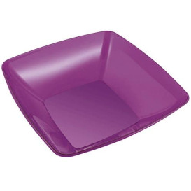 Viereckige Plastikschale aubergine 28x28cm (20 Stück)