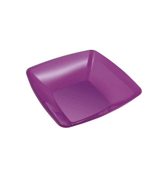 Viereckige Plastikschale aubergine 28x28cm (20 Stück) Viereckige Plastikschale aubergine 28x28cm (20 Stück)