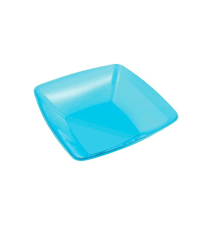 Viereckige Plastikschale türkis 28x28cm (1 Stück) Viereckige Plastikschale türkis 28x28cm (1 Stück)