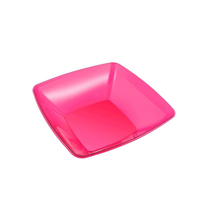 Viereckige Plastikschale himbeer 28x28cm (20 Stück) Viereckige Plastikschale himbeer 28x28cm (20 Stück)