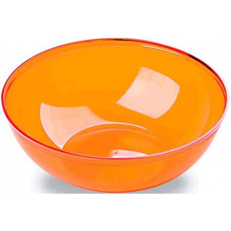 Plastikschüssel PS Glasklar Hart Orange 3500ml (20 Stück)